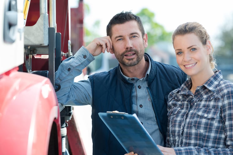 Multiple Truck Drivers Smiling